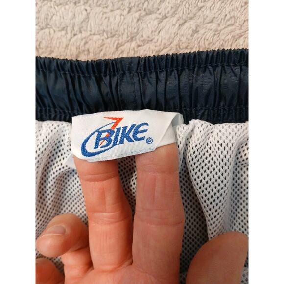 80s BIKE Coach Shorts Sz L Navy Blue New Old Stock Montgomery Wards Vntg Nylon - Picture 15 of 16